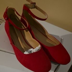 Dream Pairs Red Ankle Strap Heels
